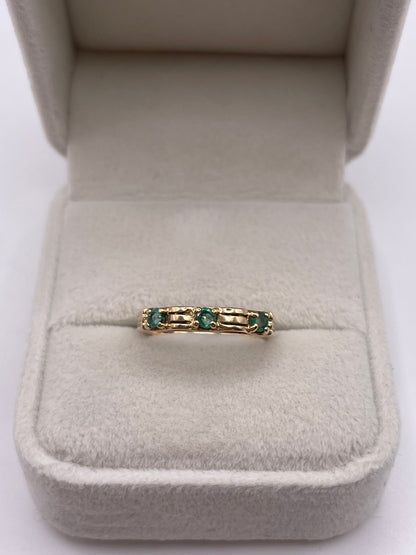 9ct gold emerald ring