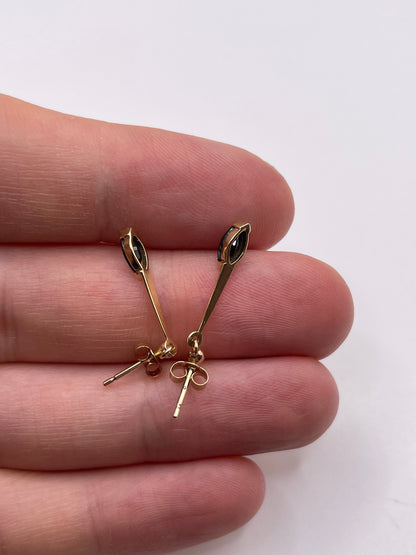 9ct gold sapphire earrings