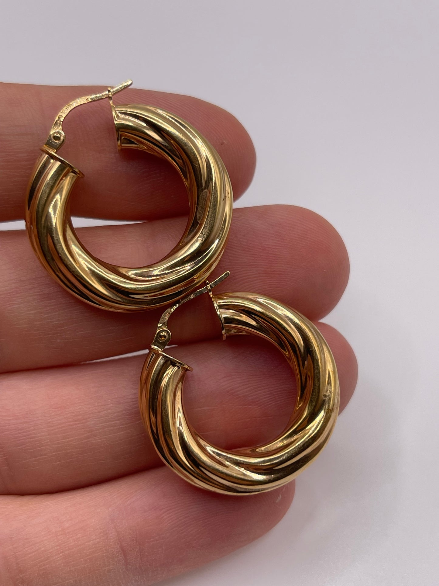 9ct gold creole earrings