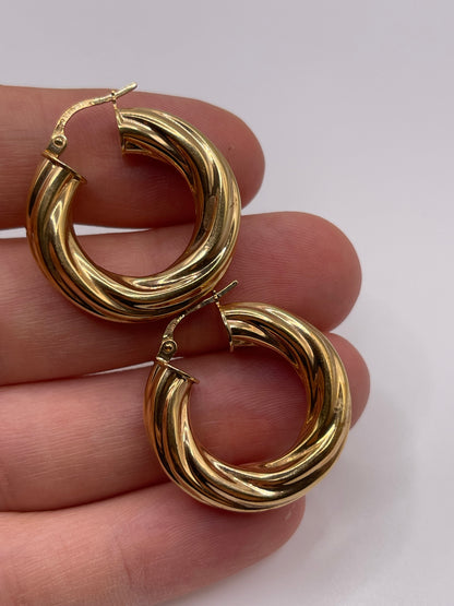 9ct gold creole earrings