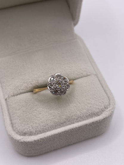 18ct gold platinum diamond ring