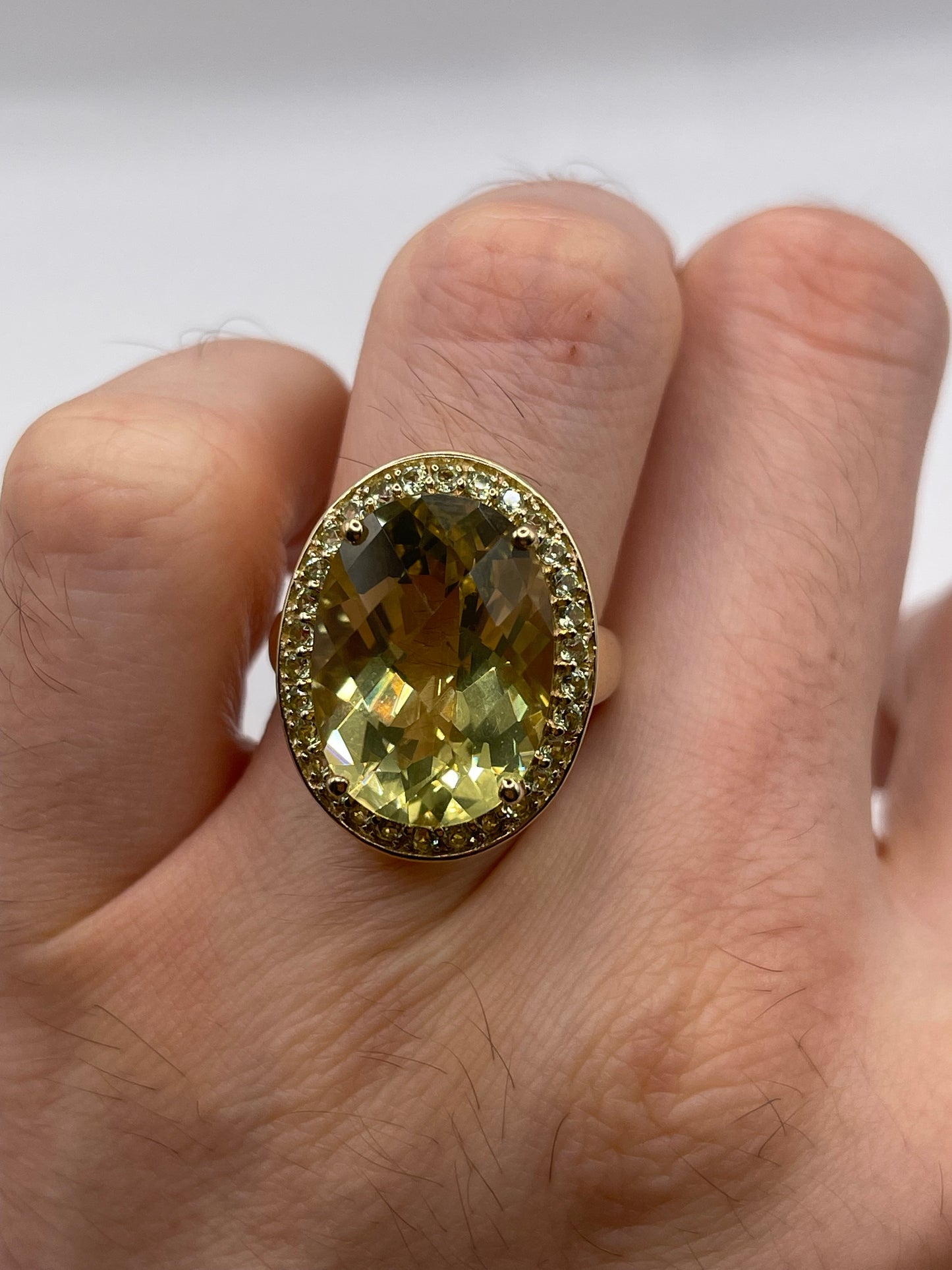 9ct gold lemon quartz ring