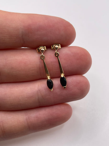 9ct gold sapphire earrings