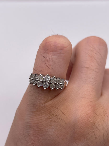 9ct gold diamond cluster ring