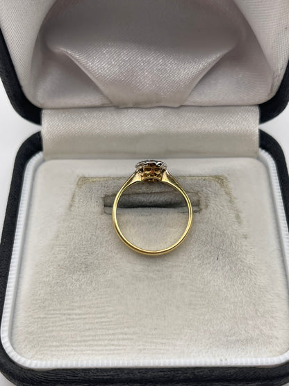 18ct gold diamond cluster ring