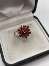 Load image into Gallery viewer, 9ct gold garnet and diamond ring
