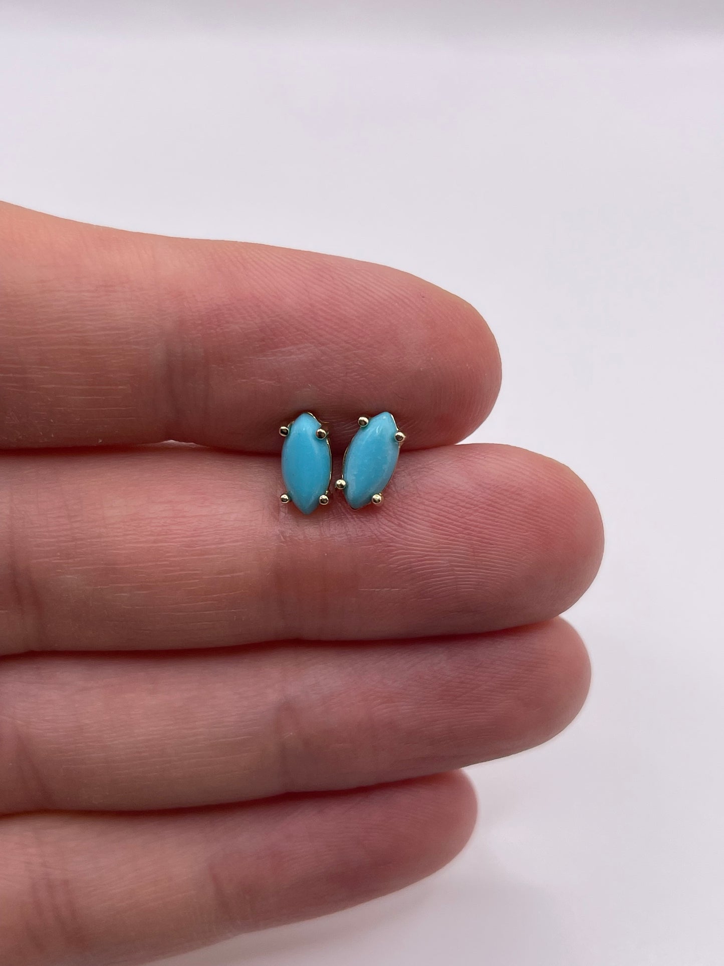 9ct gold turquoise earrings