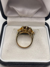 Load image into Gallery viewer, 9ct gold citrine and diamond ring
