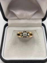 Load image into Gallery viewer, 14ct gold topaz and diamond flip ring
