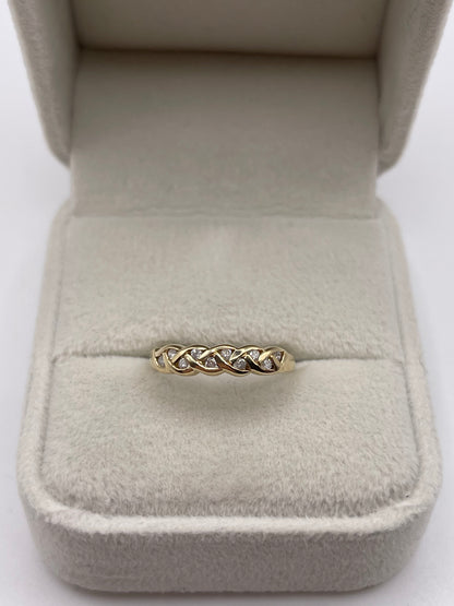 9ct gold diamond cluster ring