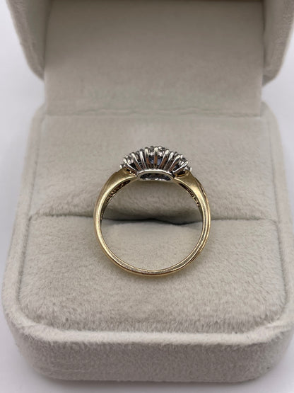9ct gold sapphire and diamond ring