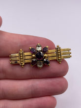 Load image into Gallery viewer, Antique 15ct gold garnet and peridot brooch
