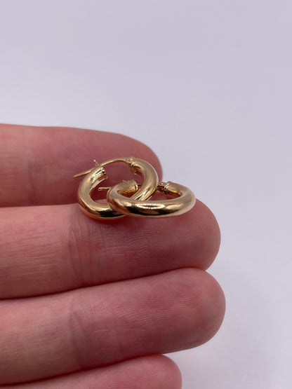 9ct gold creole earrings