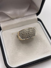 Load image into Gallery viewer, 9ct gold 1ct diamond cluster ring
