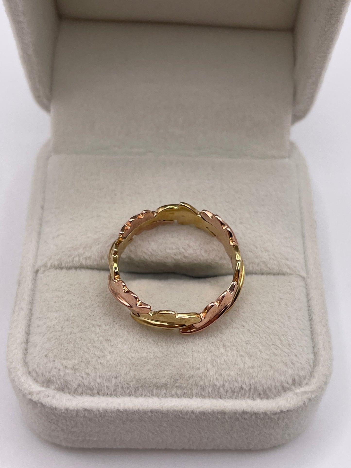Clogau 9ct two tone gold band