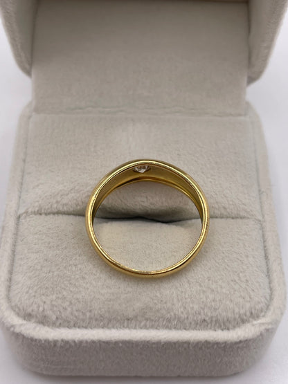 18ct gold diamond gypsy ring