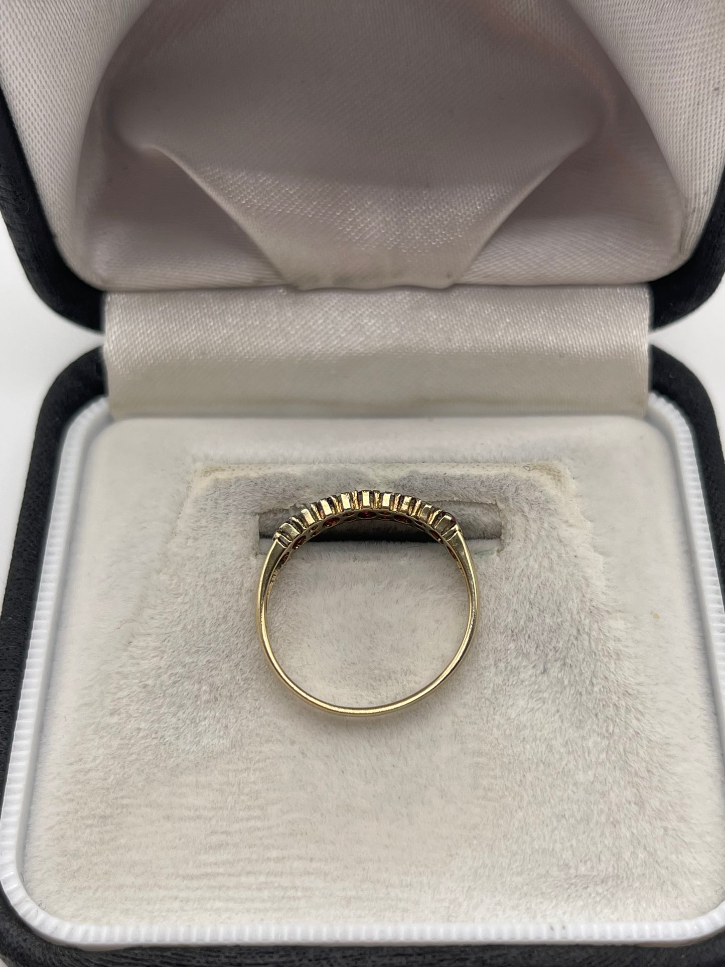 9ct gold ruby and diamond ring