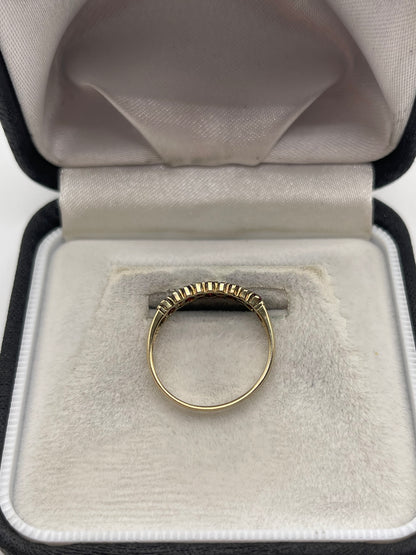 9ct gold ruby and diamond ring