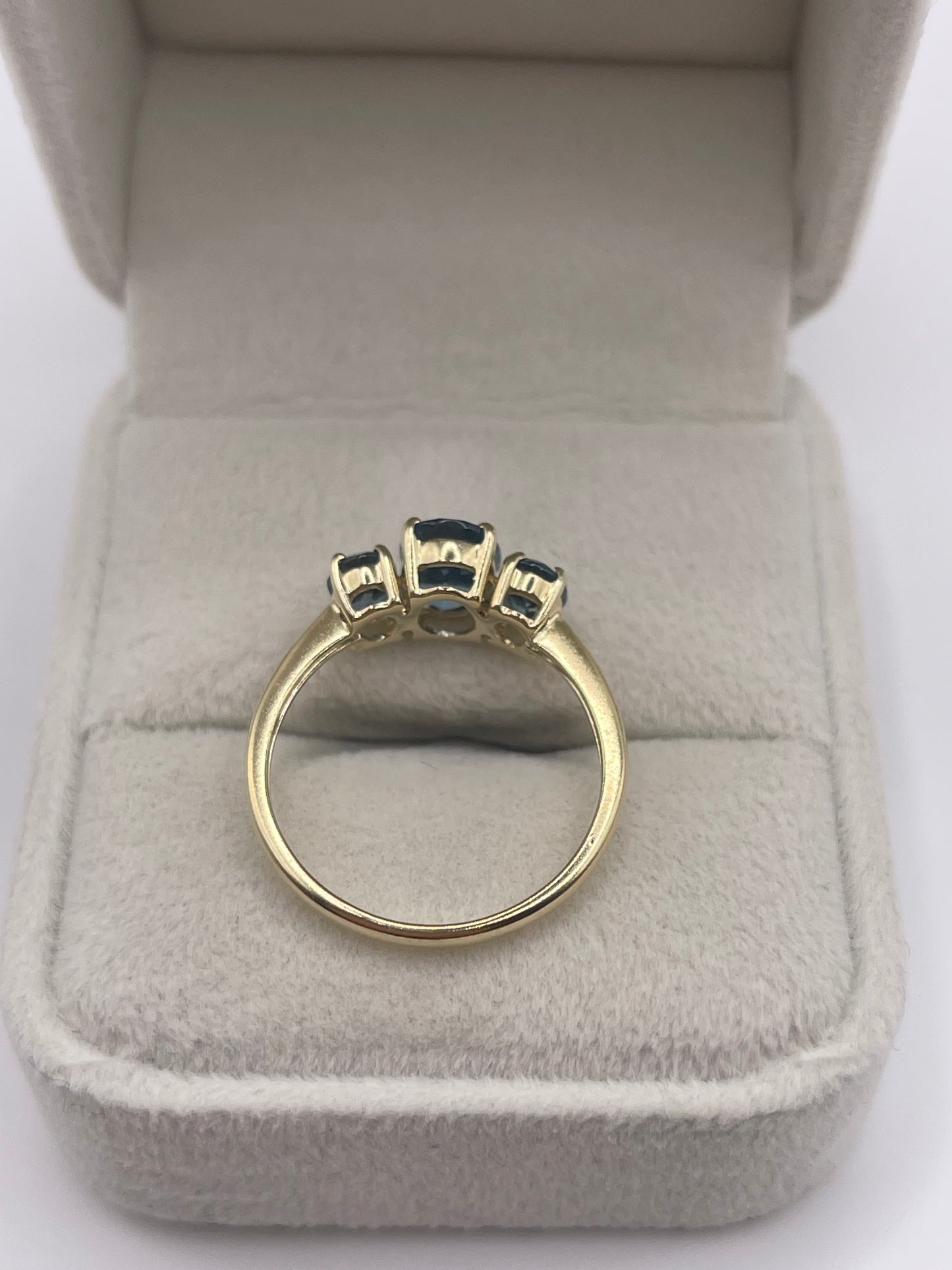 9ct gold blue topaz ring
