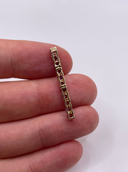 9ct gold multi gemstone pendant