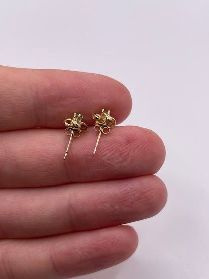 9ct gold emerald earrings