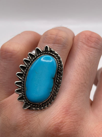 Silver turquoise ring