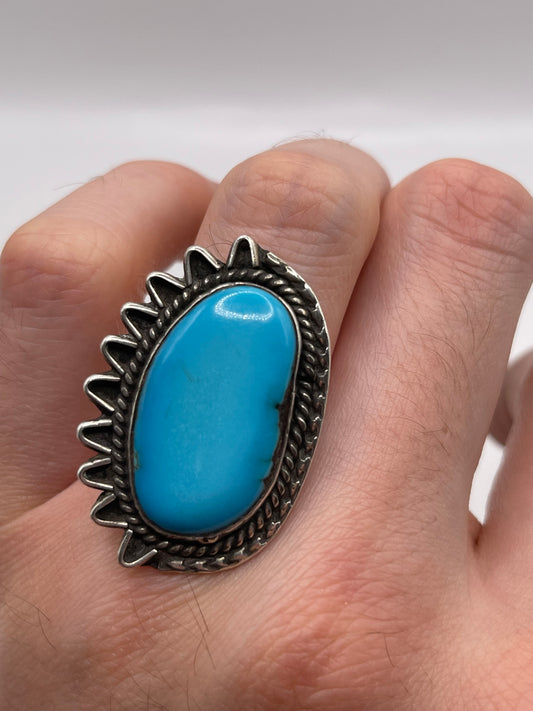 Silver turquoise ring