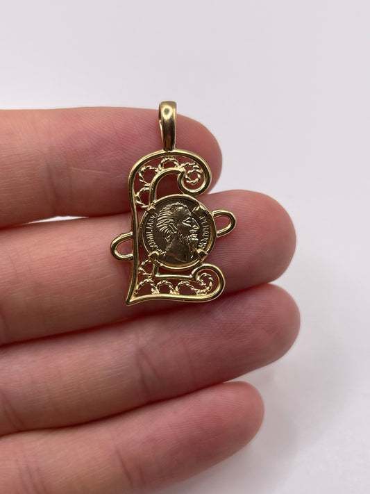 9ct gold coin pendant