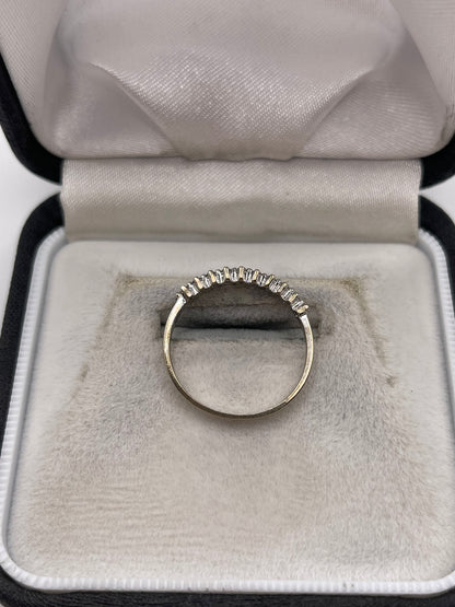 9ct white gold diamond cluster ring