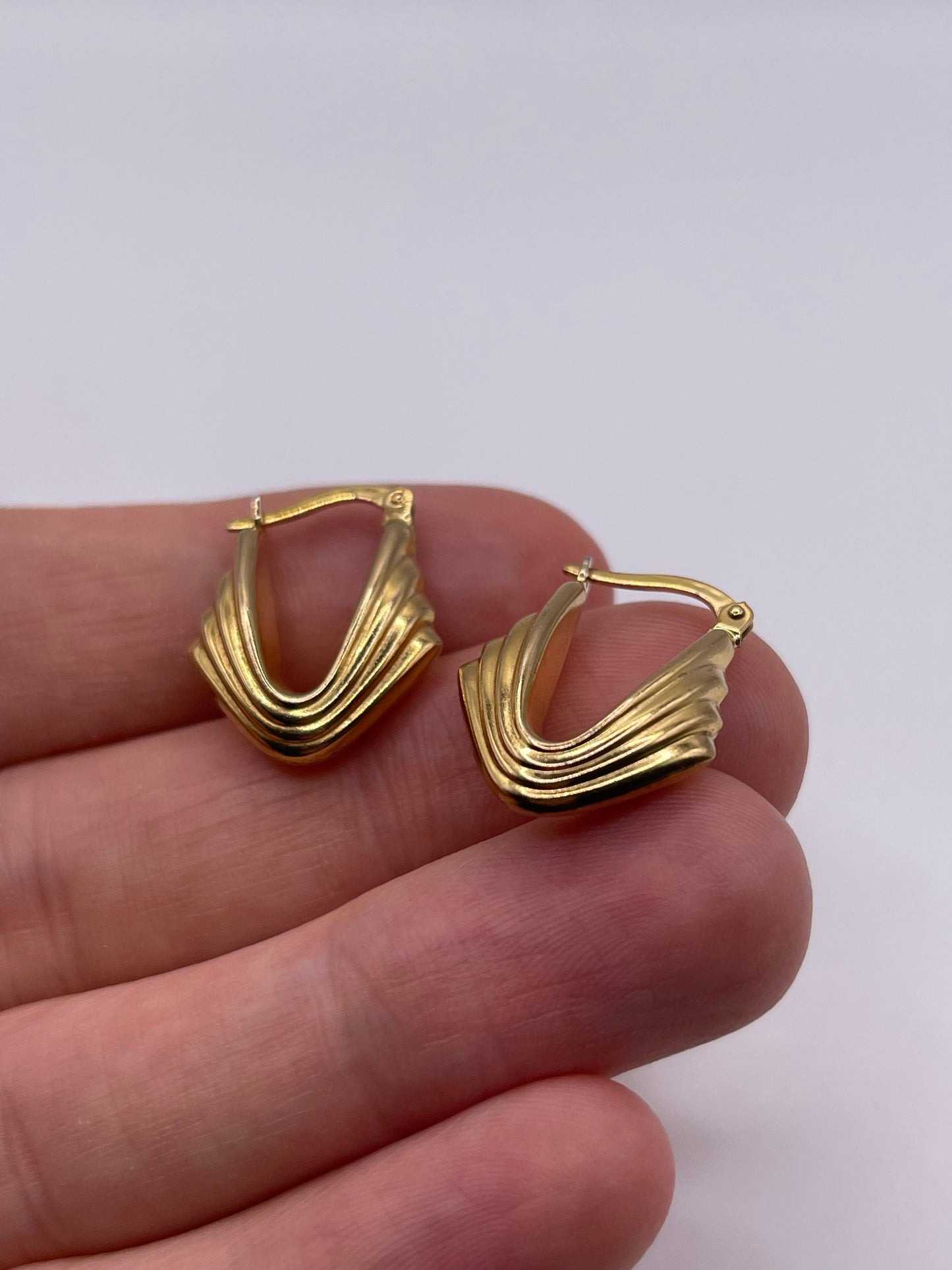 9ct gold creole earrings