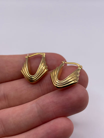 9ct gold creole earrings