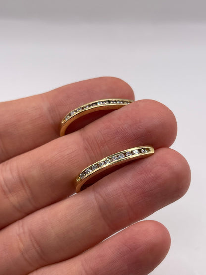 9ct gold cz earrings