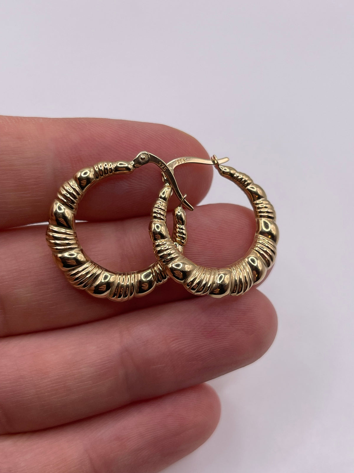 9ct gold Creole earrings