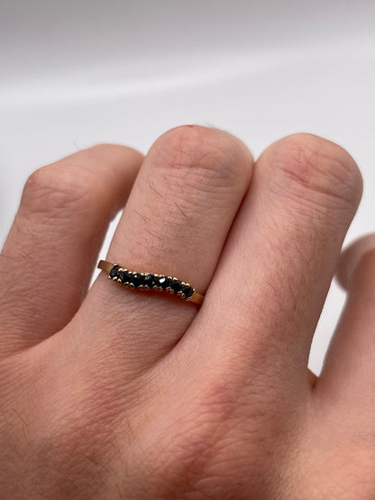 9ct rose gold sapphire ring