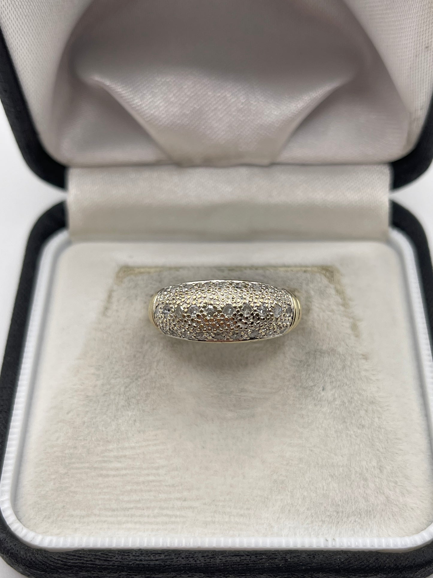 9ct gold 50 point diamond cluster ring