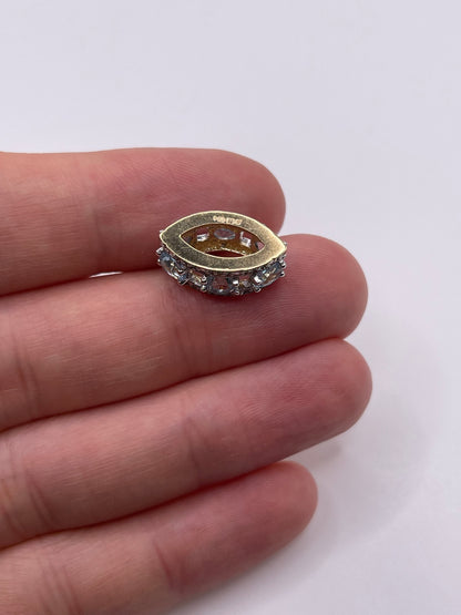 9ct gold topaz and diamond pendant