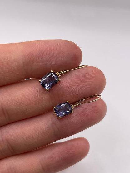 9ct gold iolite earrings