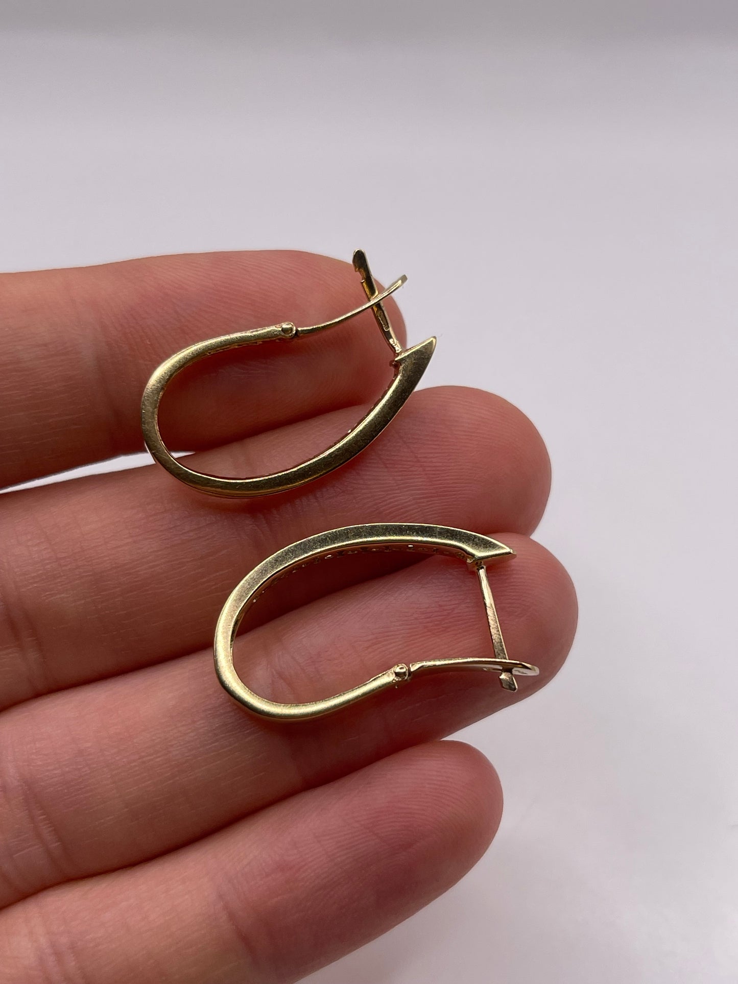 9ct gold cz earrings