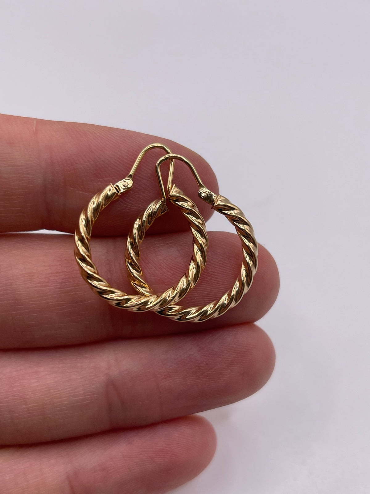 9ct gold creole earrings