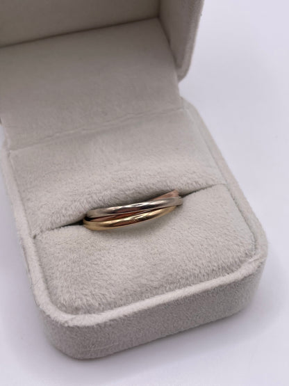 9ct tri gold ring