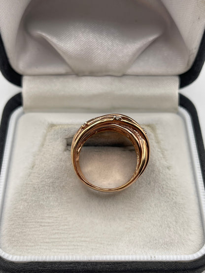 9ct rose gold diamond ring