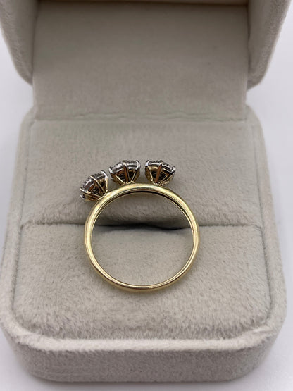 9ct gold diamond cluster ring