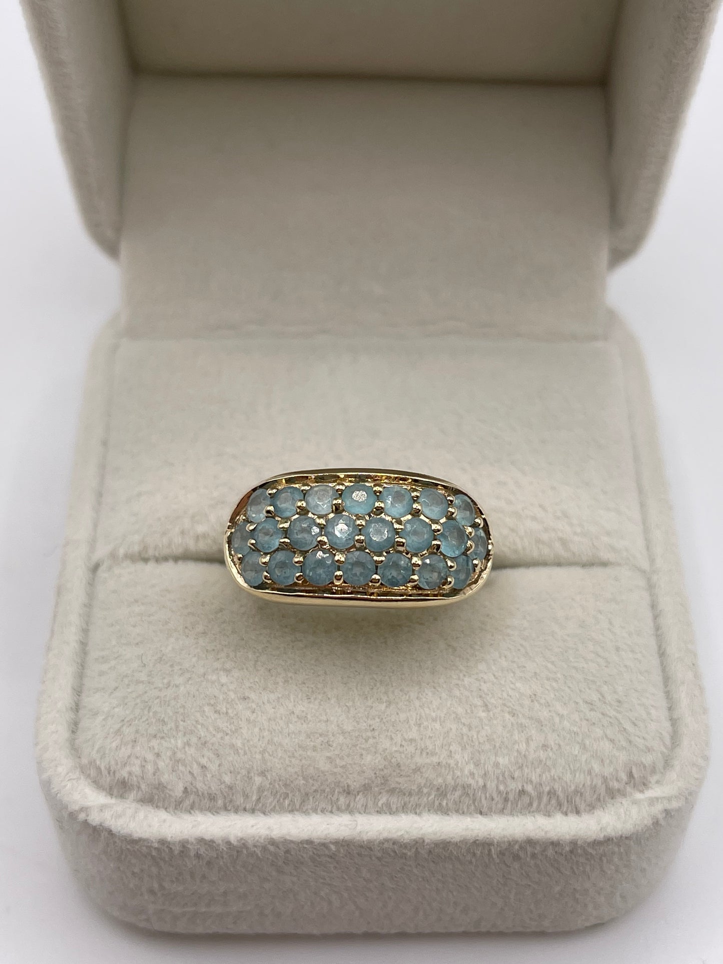 9ct gold quartz cluster ring
