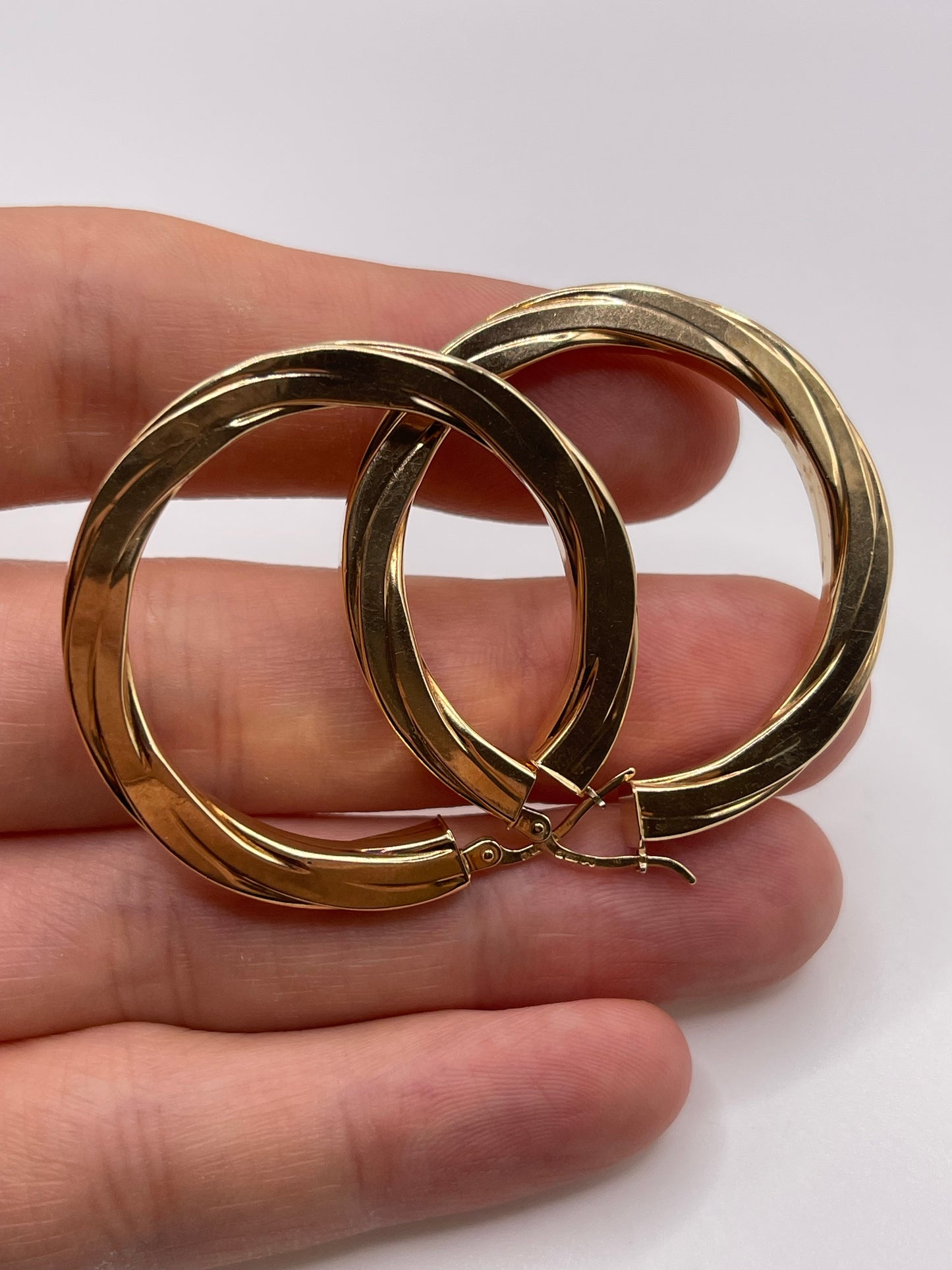 9ct gold creole earrings