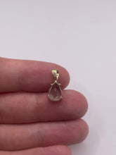 Load image into Gallery viewer, 9ct gold green amethyst and diamond pendant
