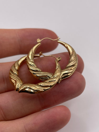9ct gold creole earrings
