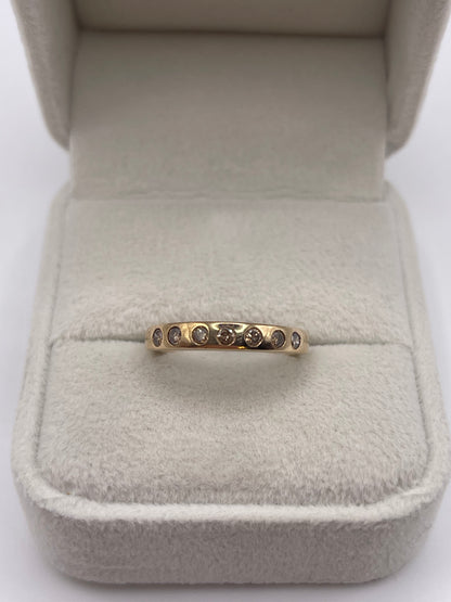 9ct gold cognac diamond ring