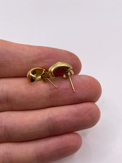 18ct gold sapphire and diamond earrings