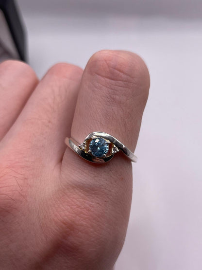 Silver topaz ring