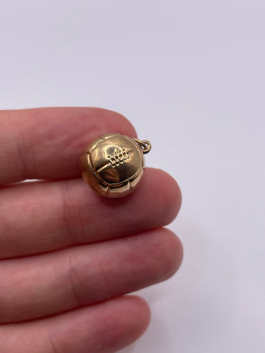 9ct gold football charm